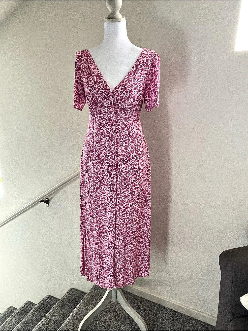 Floral Maxi Dress in Pink Like New